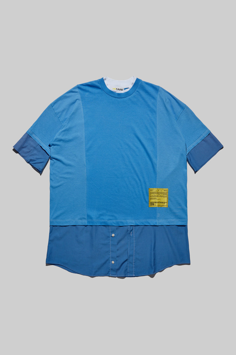 Unica Semper' Oversize Layered Shirt Tee