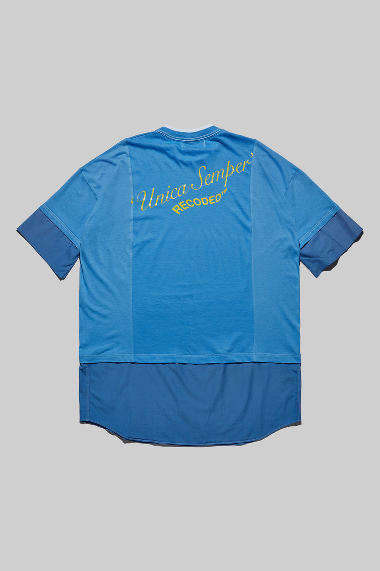 Unica Semper' Oversize Layered Shirt Tee