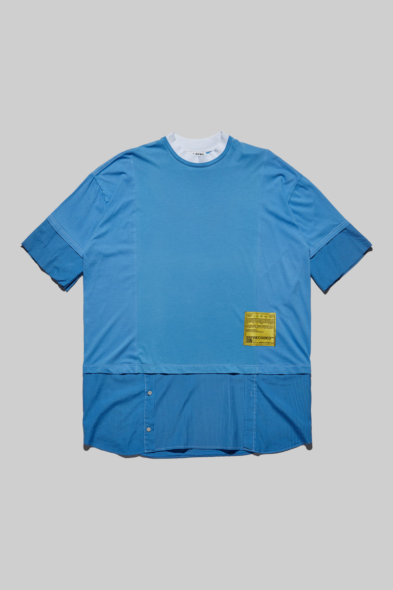 Unica Semper' Oversize Layered Shirt Tee