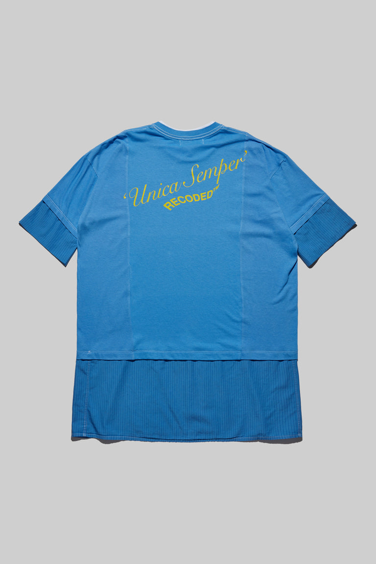 Unica Semper' Oversize Layered Shirt Tee