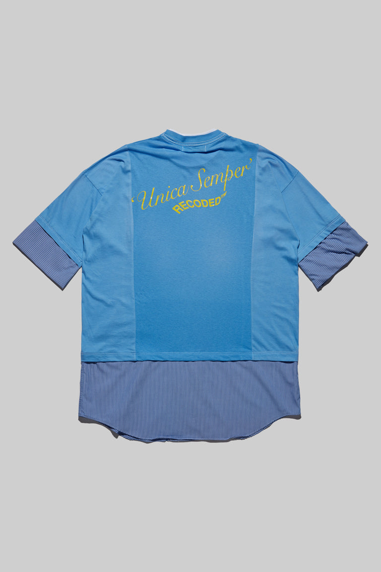 Unica Semper' Oversize Layered Shirt Tee
