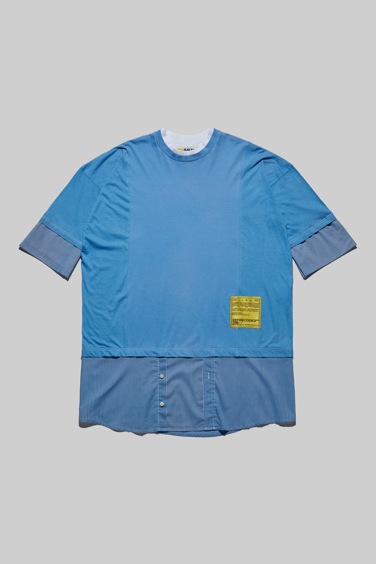 Unica Semper' Oversize Layered Shirt Tee