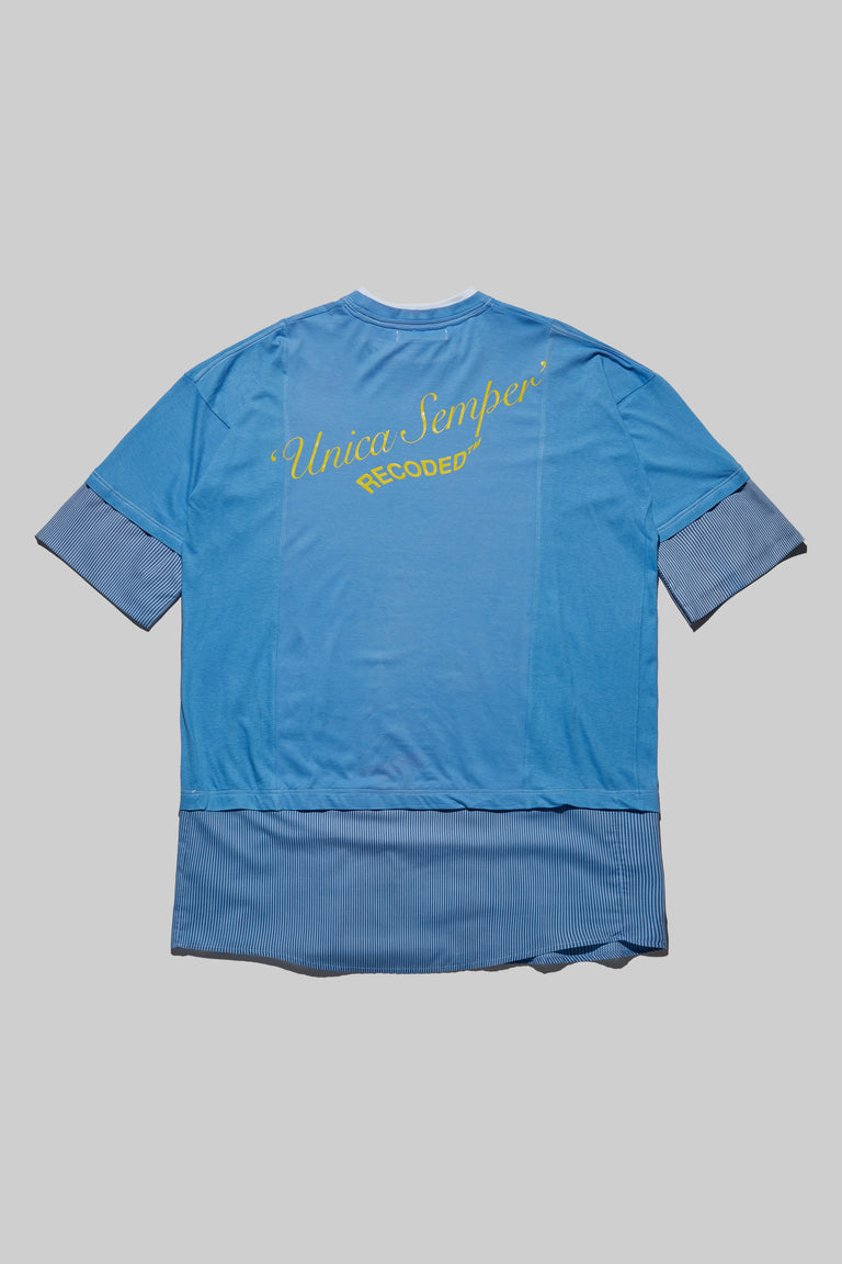 Unica Semper' Oversize Layered Shirt Tee