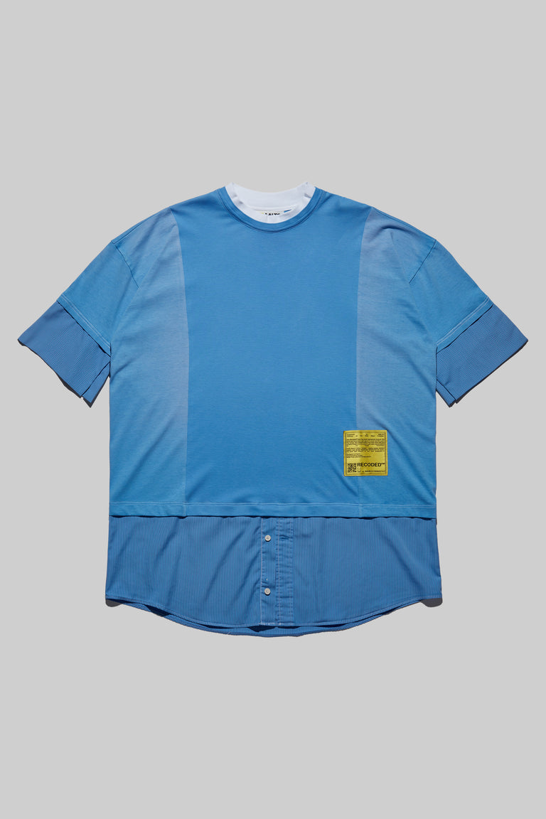 Unica Semper' Oversize Layered Shirt Tee