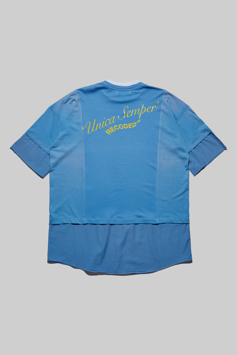 Unica Semper' Oversize Layered Shirt Tee