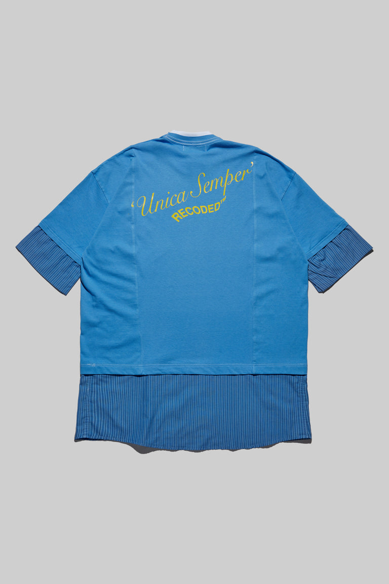 Unica Semper' Oversize Layered Shirt Tee