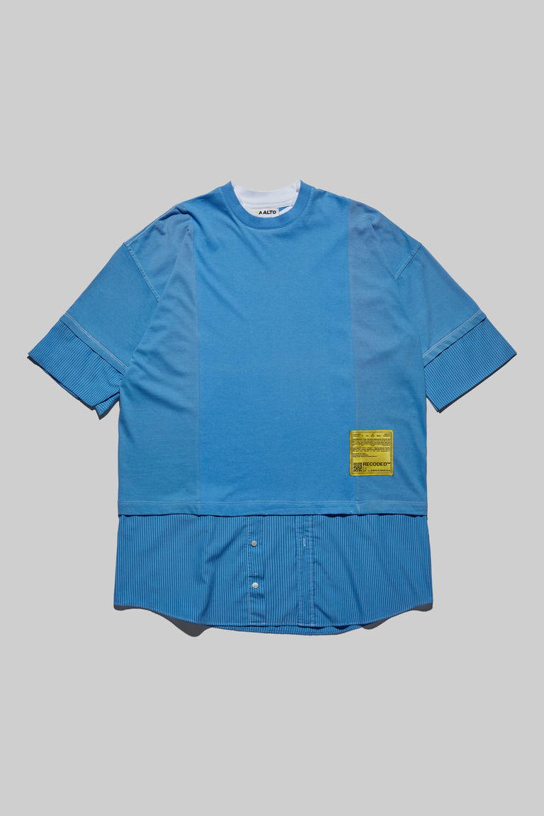 Unica Semper' Oversize Layered Shirt Tee