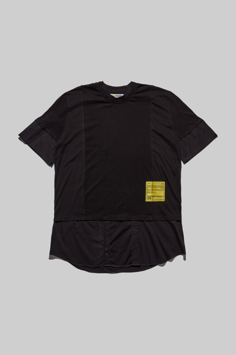 Unica Semper' Oversize Layered Shirt Tee