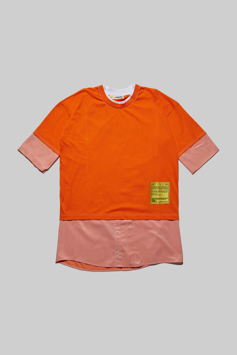 Unica Semper' Oversize Layered Shirt Tee