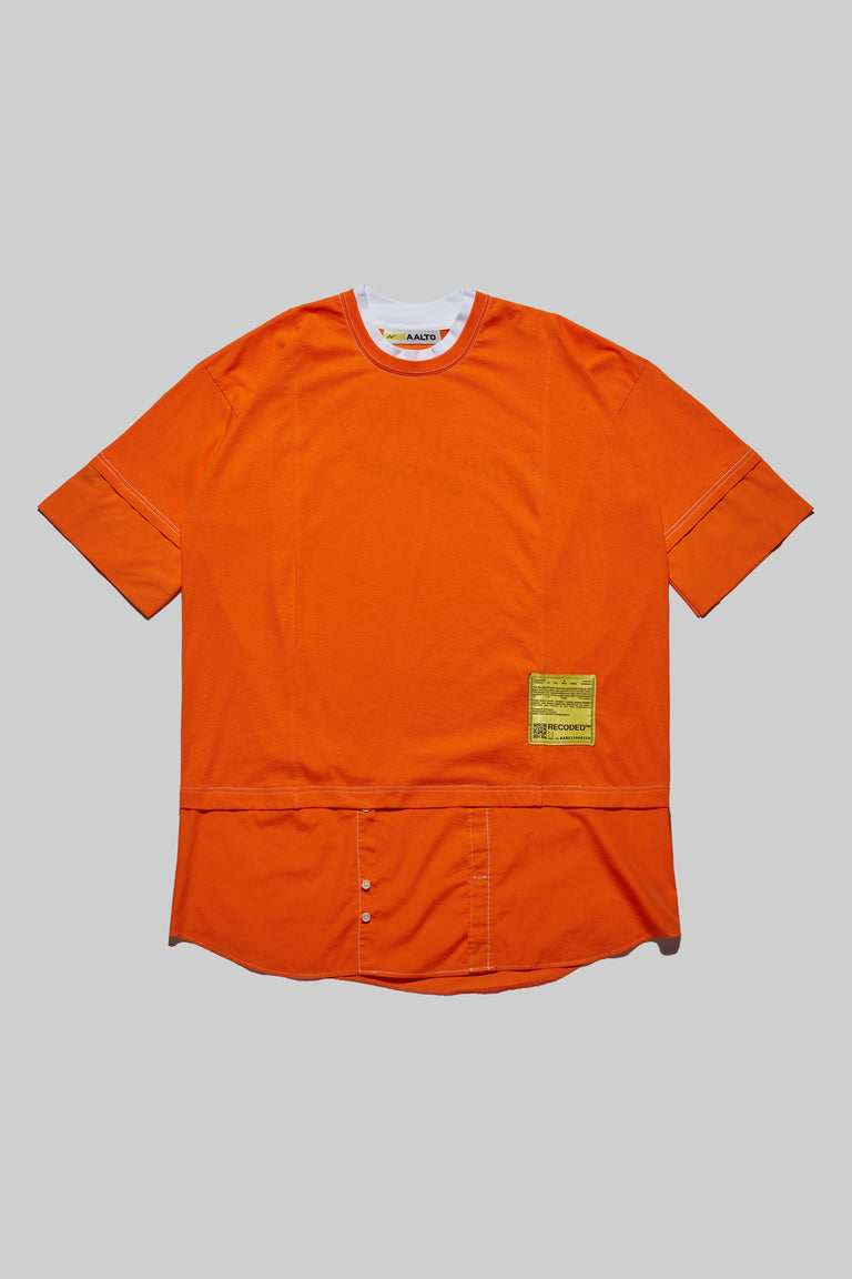 Unica Semper' Oversize Layered Shirt Tee