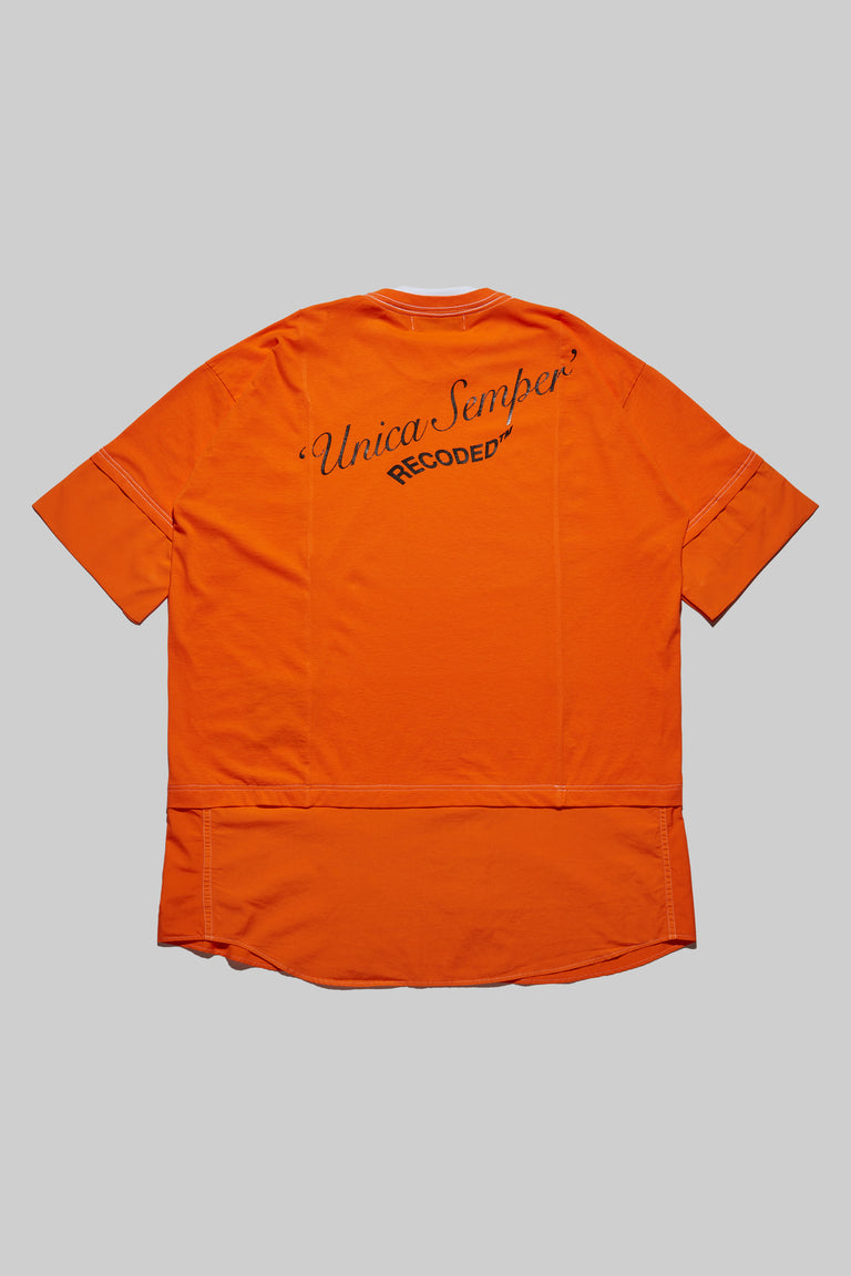 Unica Semper' Oversize Layered Shirt Tee