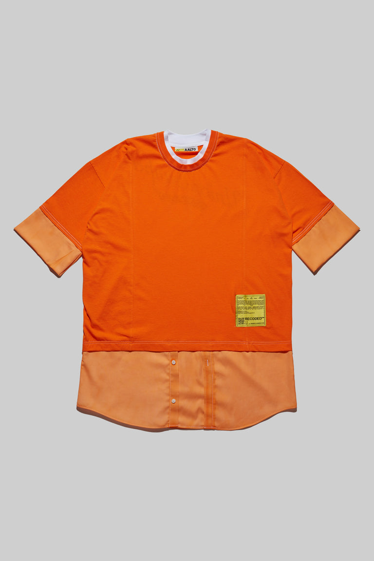 Unica Semper' Oversize Layered Shirt Tee