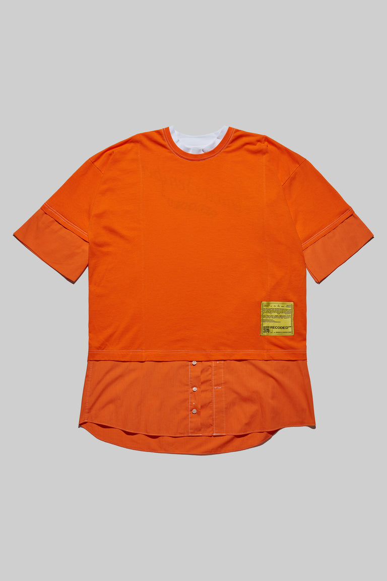 Unica Semper' Oversize Layered Shirt Tee