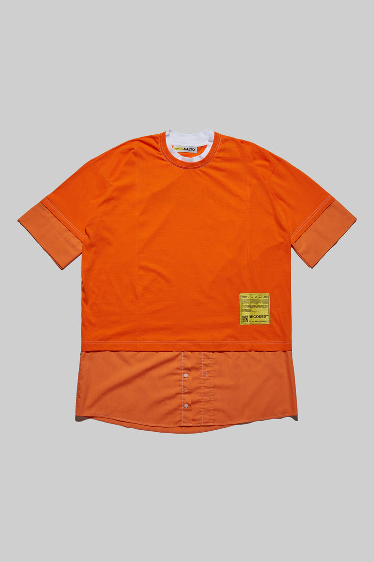 Unica Semper' Oversize Layered Shirt Tee