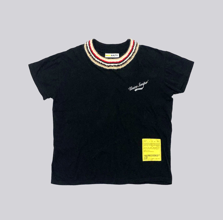 Large Biais Cut Split Denim