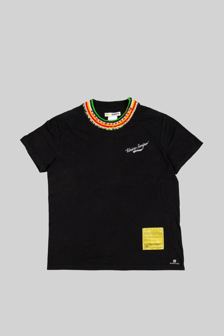 Handknit Collar T-Shirt