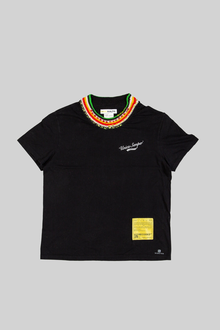 Handknit Collar T-Shirt