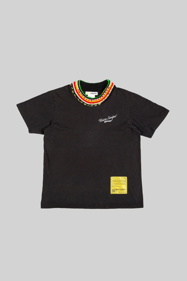 Handknit Collar T-Shirt