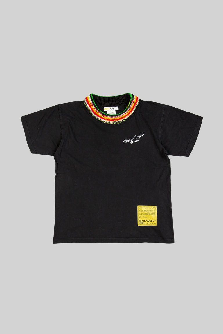 Handknit Collar T-Shirt