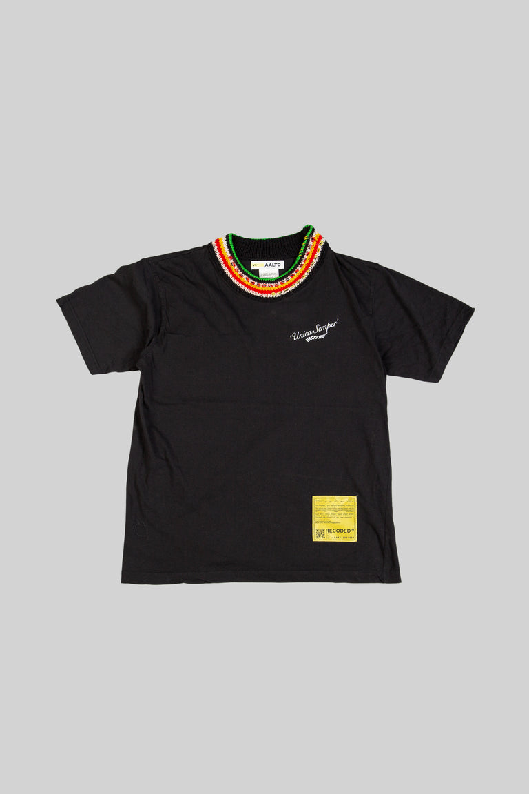 Handknit Collar T-Shirt