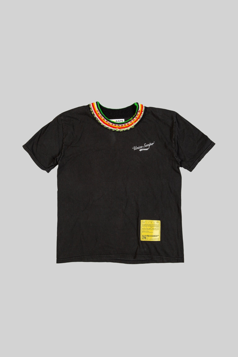 Handknit Collar T-Shirt