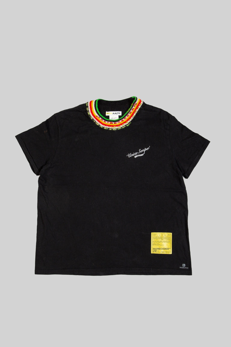 Handknit Collar T-Shirt