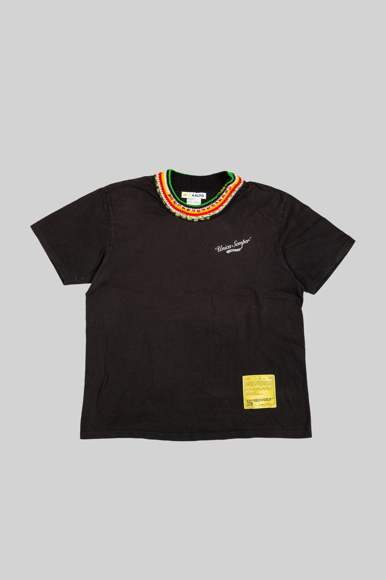 Handknit Collar T-Shirt