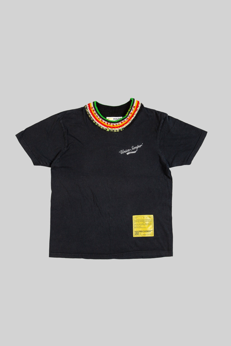 Handknit Collar T-Shirt