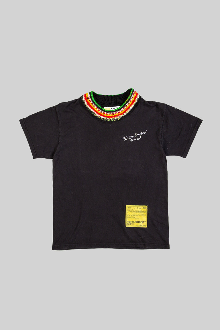 Handknit Collar T-Shirt