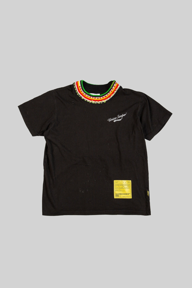 Handknit Collar T-Shirt