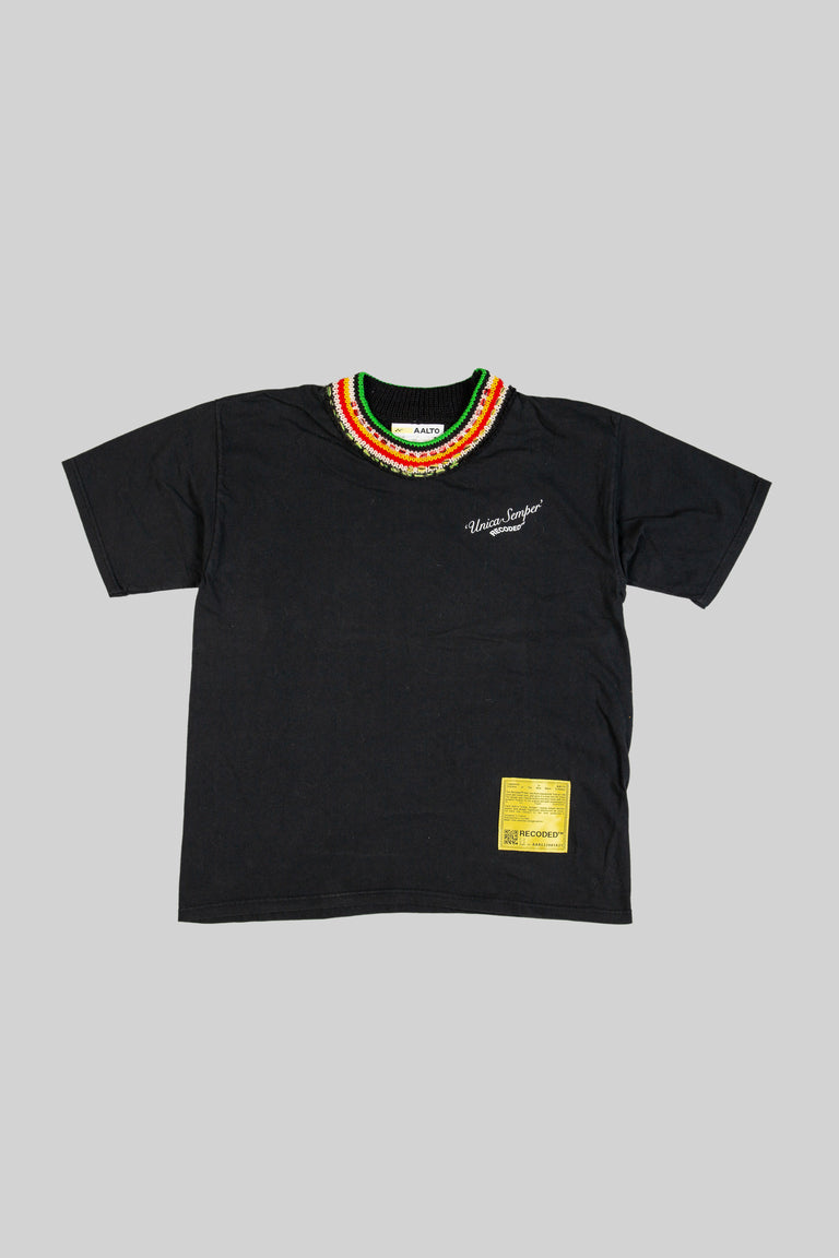 Handknit Collar T-Shirt