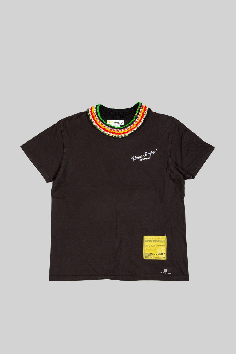 Handknit Collar T-Shirt