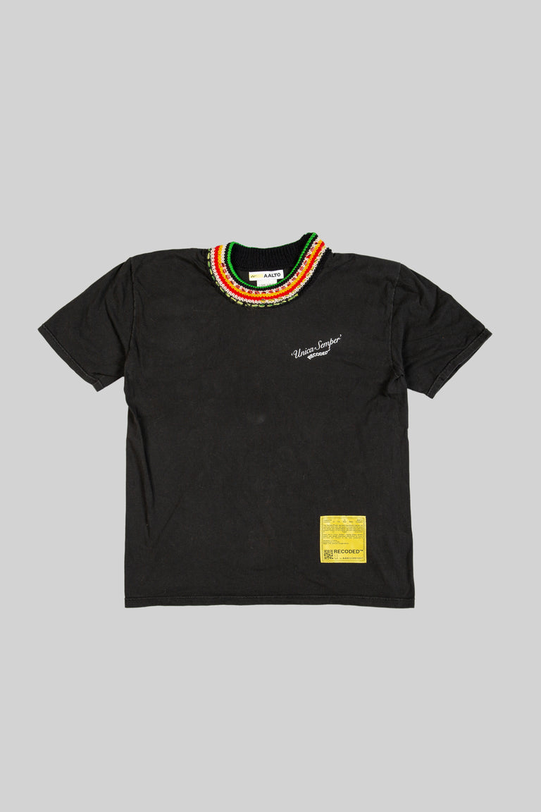 Handknit Collar T-Shirt