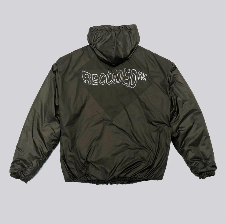 Double Nylon Zip Hoodie