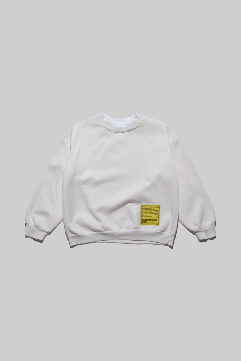 Monochromatic 'Unica Semper' Crewneck Sweatshirt