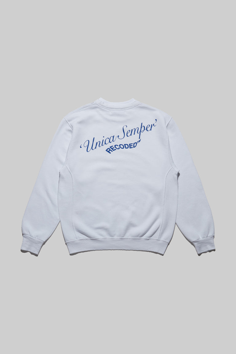 Monochromatic 'Unica Semper' Crewneck Sweatshirt