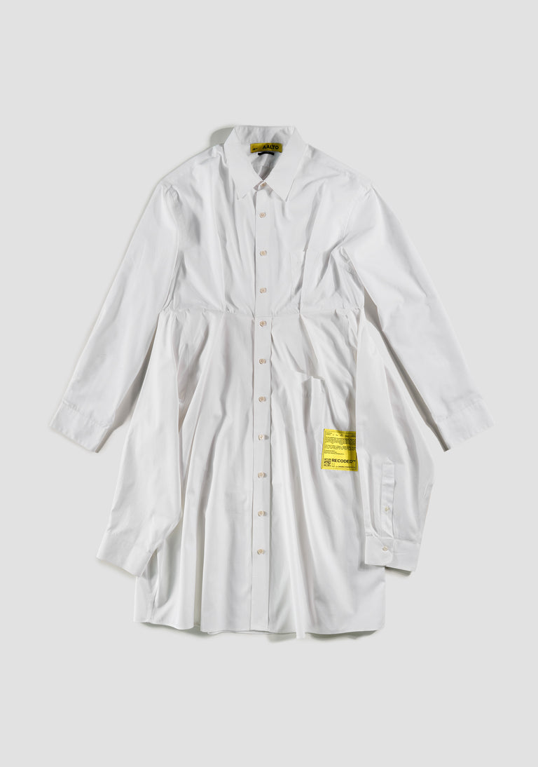 DOUBLE SHIRT DRESS WHITE