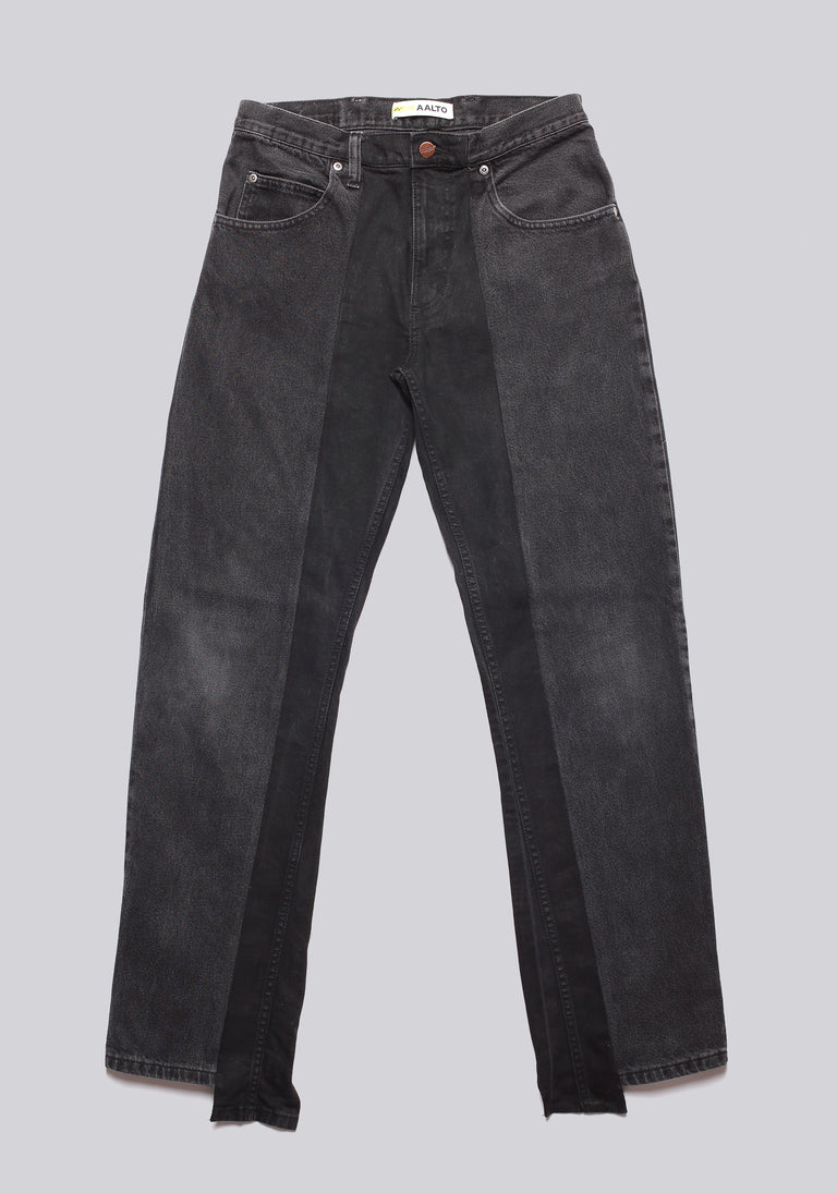 Straight Cut Split Denim