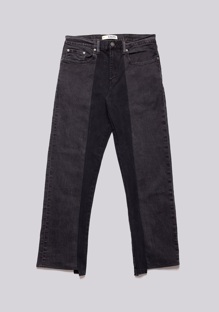 Straight Cut Split Denim