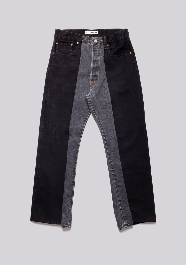 Straight Cut Split Denim
