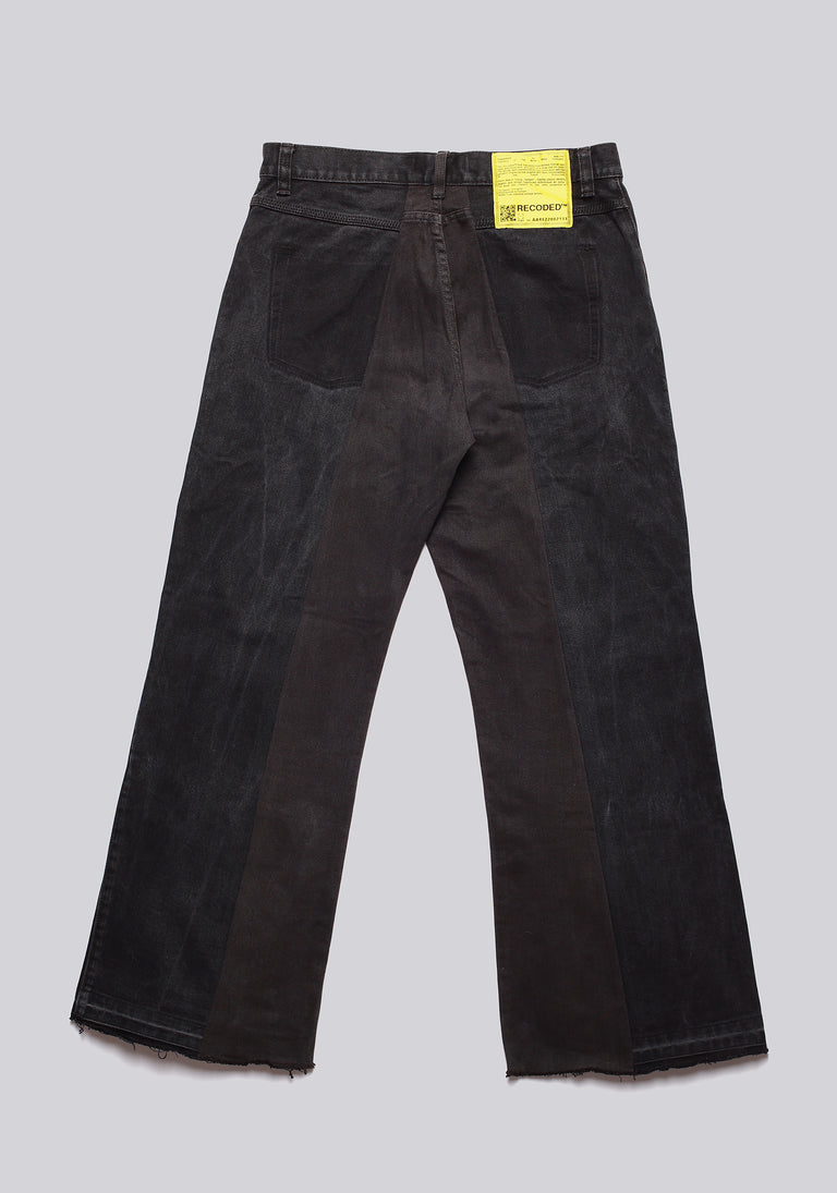 Large Biais Cut Split Denim