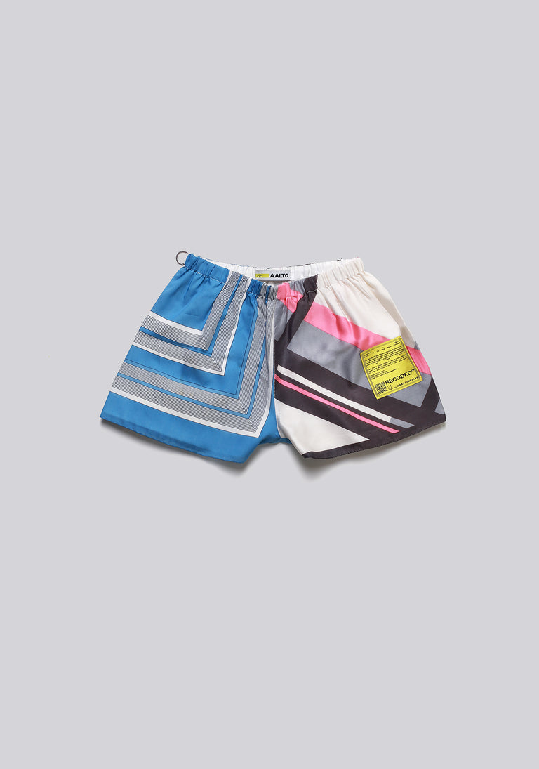 Silk Scarf Split Elasticated Short