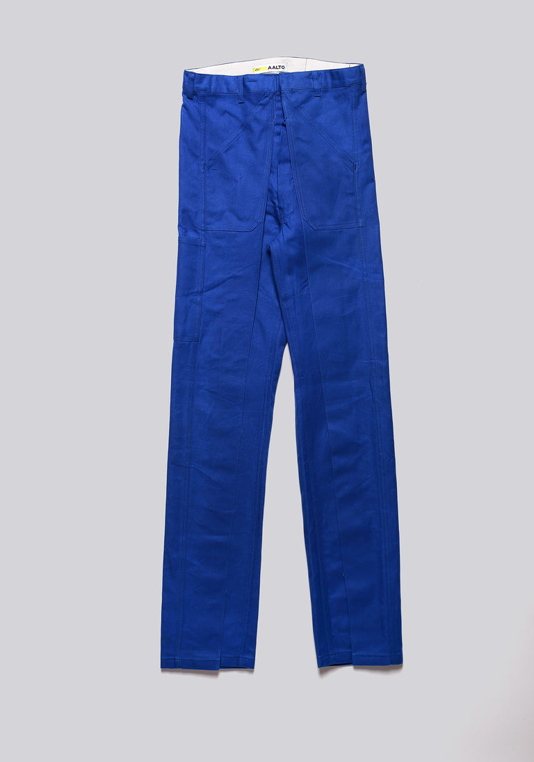 Worker Blue Front Pleat Trousers