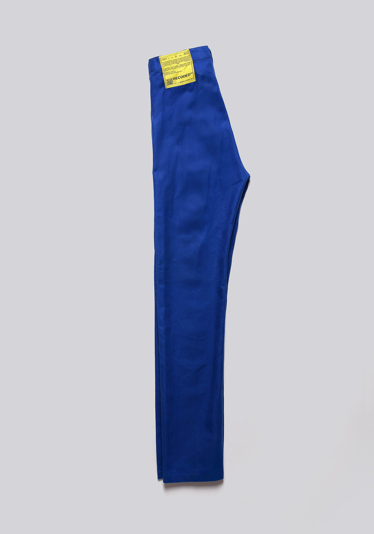 Worker Blue Front Pleat Trousers
