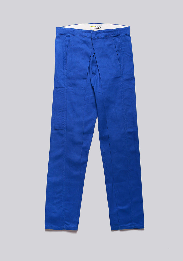 Worker Blue Front Pleat Trousers