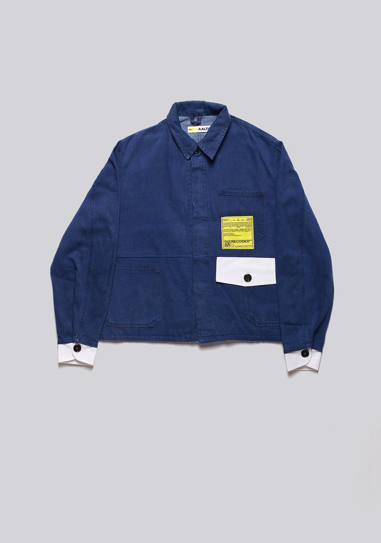 Cropped Worker Blue Jacket