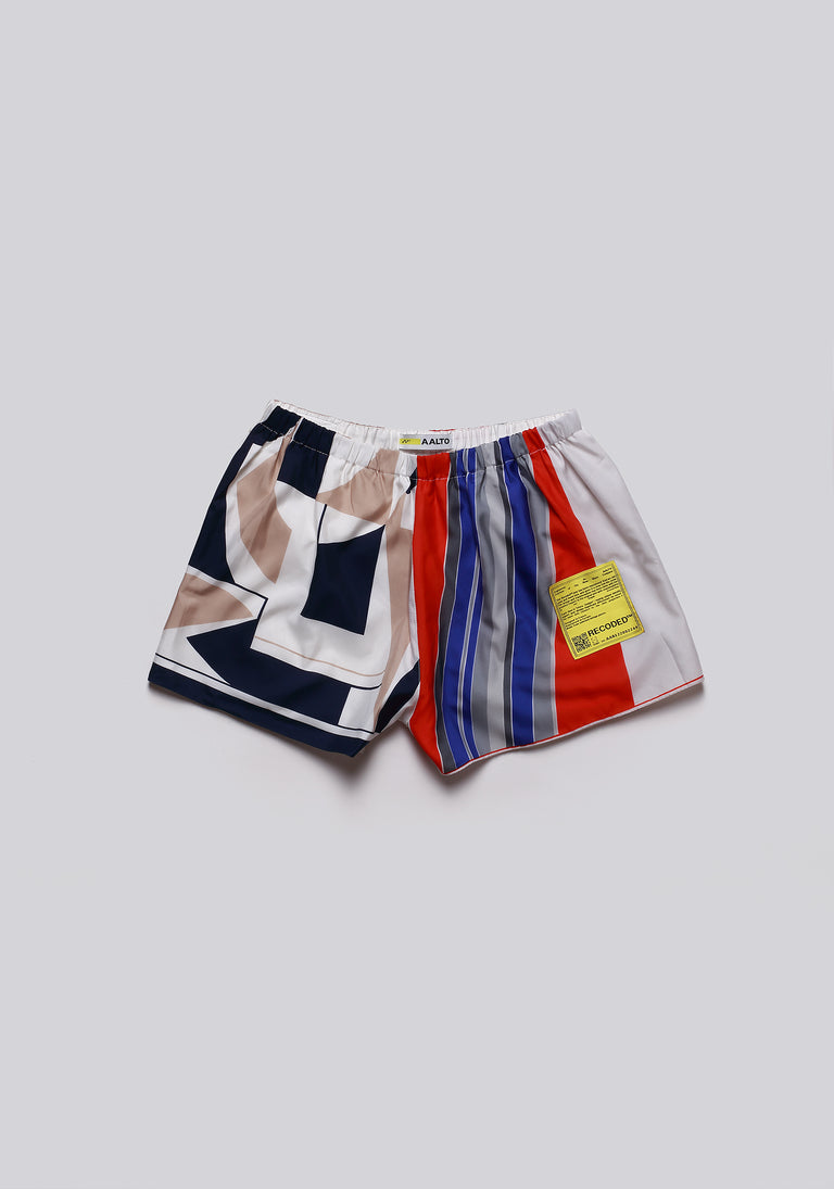 Silk Scarf Split Elasticated Short