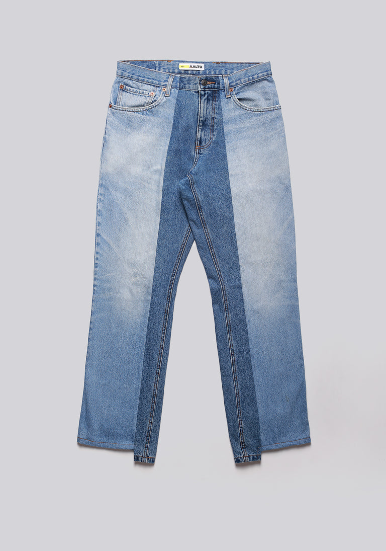 Straight Cut Split Denim