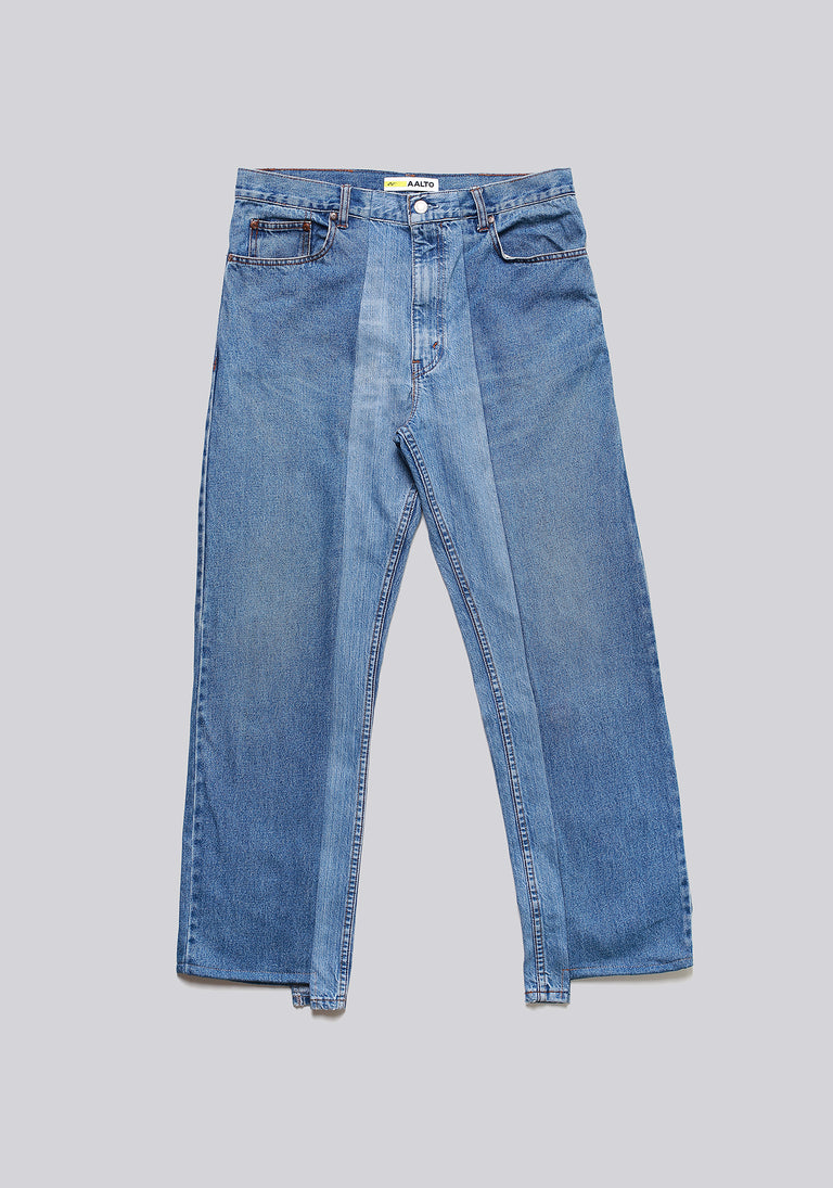 Straight Cut Split Denim