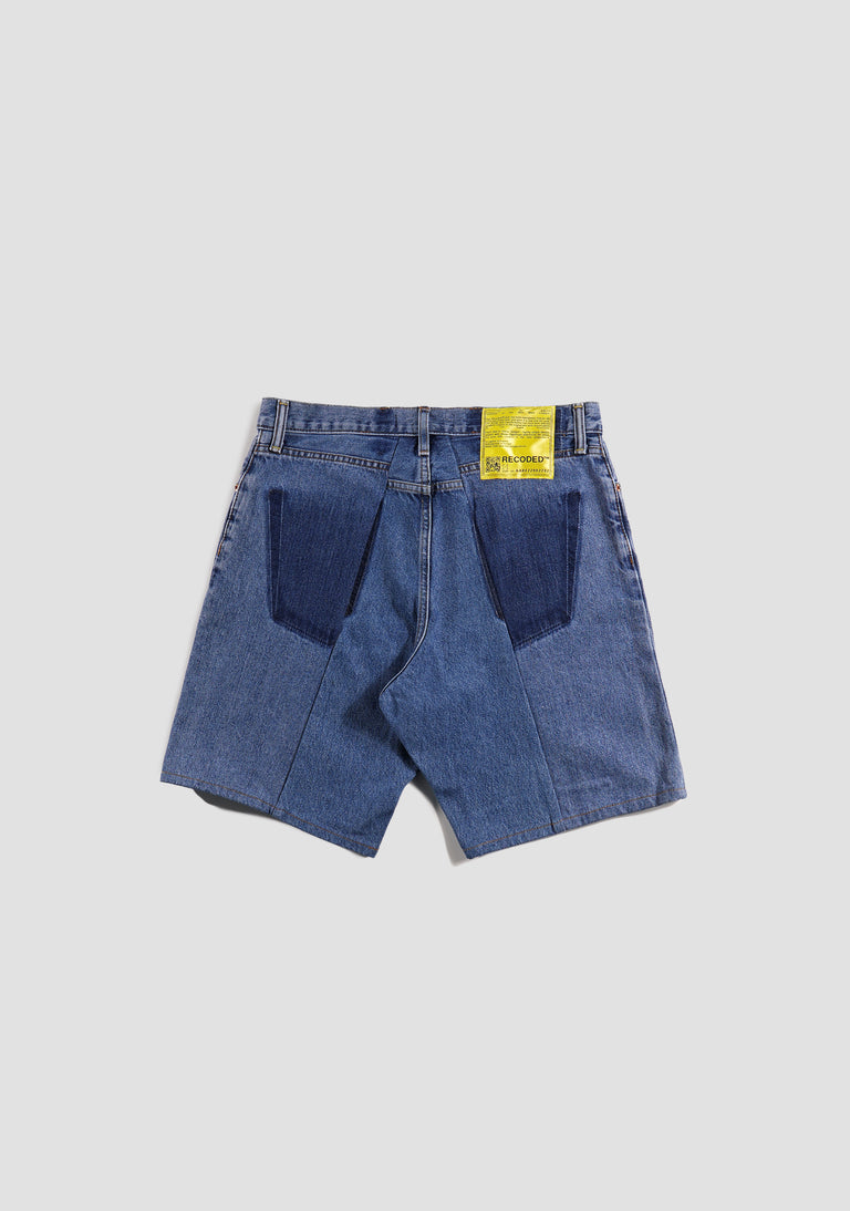 BIAIS SPLIT DENIM SHORT